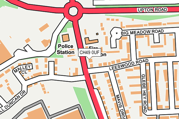 CH49 0UF map - OS OpenMap – Local (Ordnance Survey)