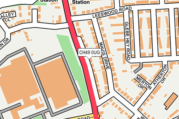 CH49 0UG map - OS OpenMap – Local (Ordnance Survey)