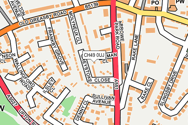 CH49 0UJ map - OS OpenMap – Local (Ordnance Survey)