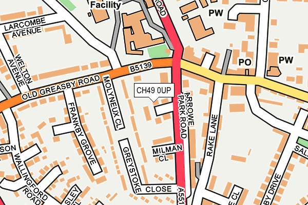 CH49 0UP map - OS OpenMap – Local (Ordnance Survey)