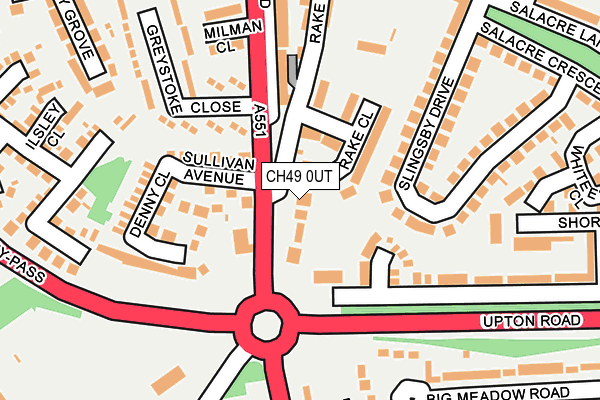 CH49 0UT map - OS OpenMap – Local (Ordnance Survey)