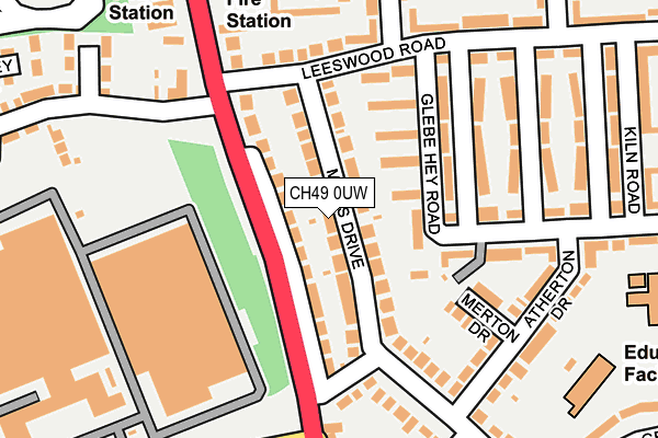 CH49 0UW map - OS OpenMap – Local (Ordnance Survey)