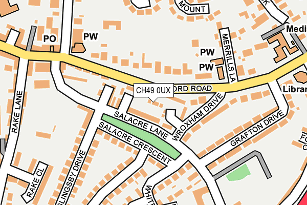 CH49 0UX map - OS OpenMap – Local (Ordnance Survey)