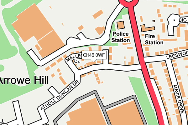 CH49 0WF map - OS OpenMap – Local (Ordnance Survey)