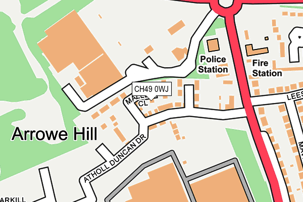 CH49 0WJ map - OS OpenMap – Local (Ordnance Survey)