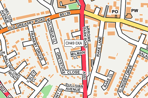 CH49 0XA map - OS OpenMap – Local (Ordnance Survey)