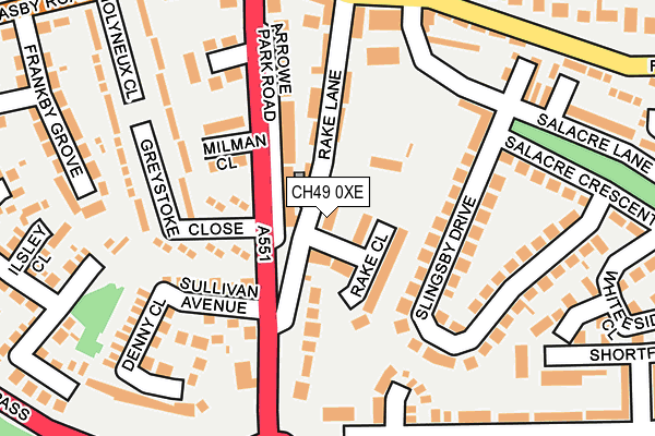 CH49 0XE map - OS OpenMap – Local (Ordnance Survey)