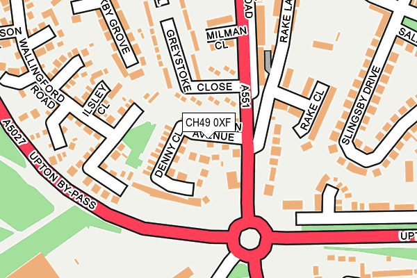 CH49 0XF map - OS OpenMap – Local (Ordnance Survey)