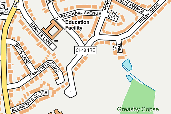 CH49 1RE map - OS OpenMap – Local (Ordnance Survey)