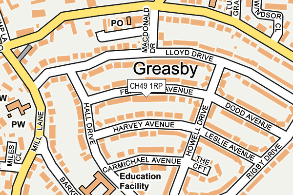 CH49 1RP map - OS OpenMap – Local (Ordnance Survey)