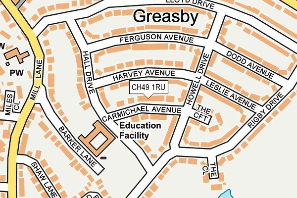 CH49 1RU map - OS OpenMap – Local (Ordnance Survey)