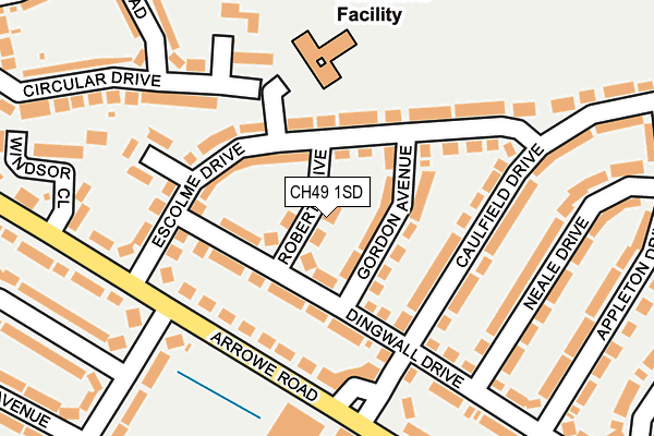 CH49 1SD map - OS OpenMap – Local (Ordnance Survey)