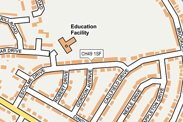 CH49 1SF map - OS OpenMap – Local (Ordnance Survey)