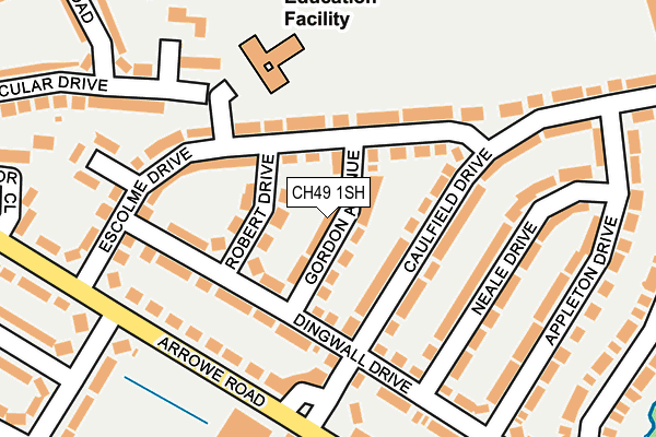 CH49 1SH map - OS OpenMap – Local (Ordnance Survey)