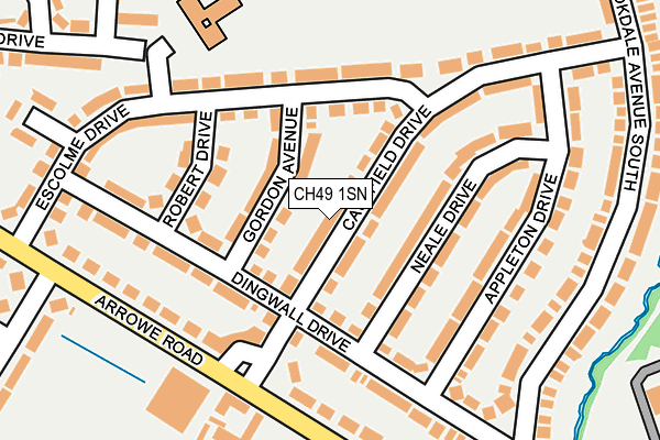 CH49 1SN map - OS OpenMap – Local (Ordnance Survey)