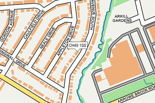 CH49 1SS map - OS OpenMap – Local (Ordnance Survey)