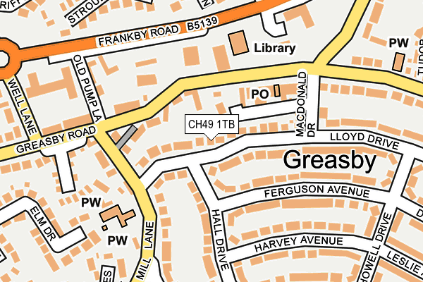 CH49 1TB map - OS OpenMap – Local (Ordnance Survey)