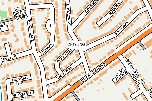 CH49 2NG map - OS OpenMap – Local (Ordnance Survey)