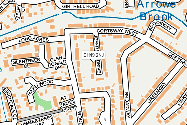 CH49 2NJ map - OS OpenMap – Local (Ordnance Survey)