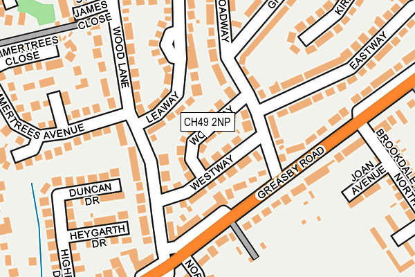 CH49 2NP map - OS OpenMap – Local (Ordnance Survey)