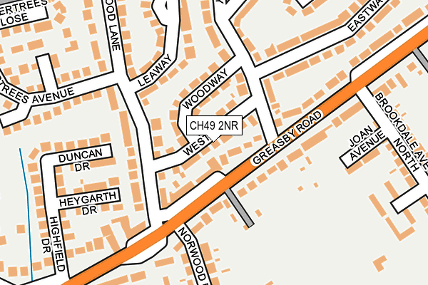 CH49 2NR map - OS OpenMap – Local (Ordnance Survey)