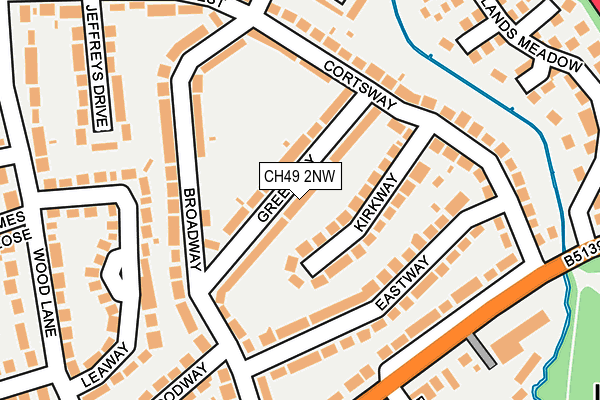 CH49 2NW map - OS OpenMap – Local (Ordnance Survey)