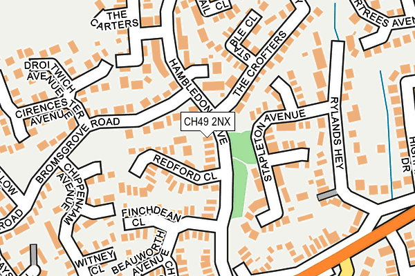 CH49 2NX map - OS OpenMap – Local (Ordnance Survey)