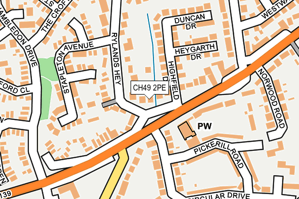 CH49 2PE map - OS OpenMap – Local (Ordnance Survey)