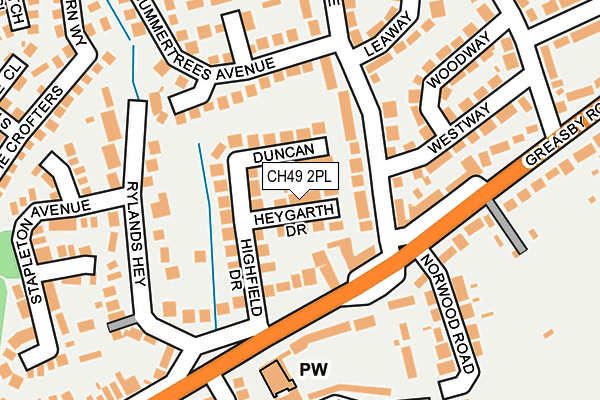 CH49 2PL map - OS OpenMap – Local (Ordnance Survey)