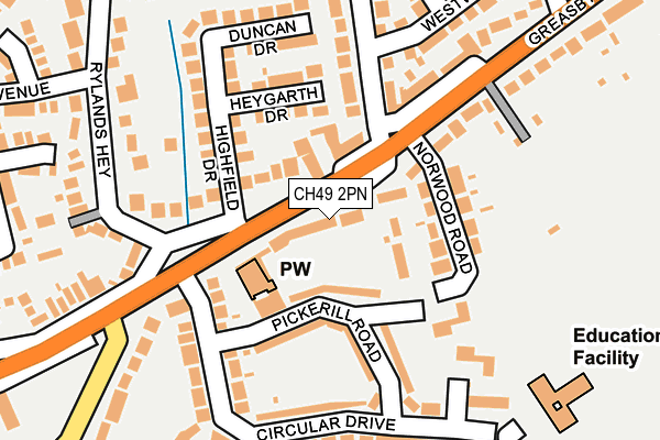 CH49 2PN map - OS OpenMap – Local (Ordnance Survey)