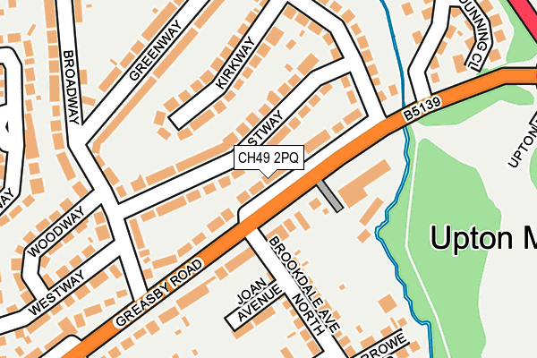CH49 2PQ map - OS OpenMap – Local (Ordnance Survey)