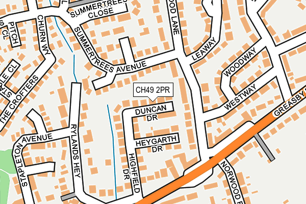 CH49 2PR map - OS OpenMap – Local (Ordnance Survey)