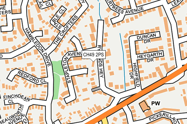 CH49 2PS map - OS OpenMap – Local (Ordnance Survey)