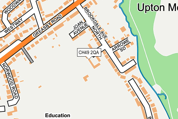 CH49 2QA map - OS OpenMap – Local (Ordnance Survey)