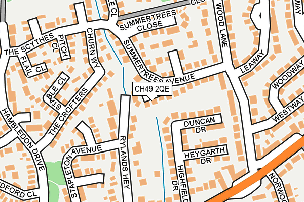 CH49 2QE map - OS OpenMap – Local (Ordnance Survey)