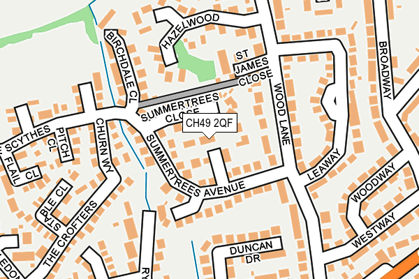 CH49 2QF map - OS OpenMap – Local (Ordnance Survey)