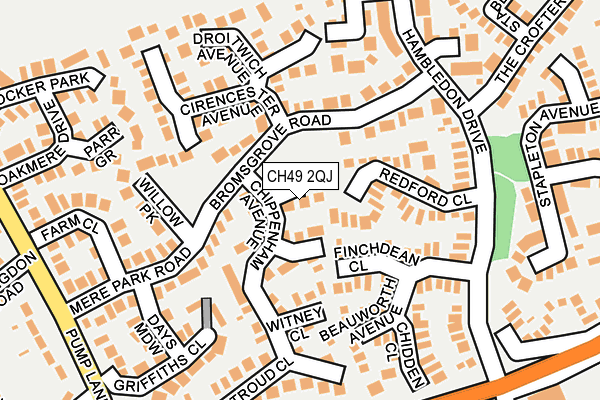 CH49 2QJ map - OS OpenMap – Local (Ordnance Survey)