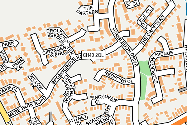 CH49 2QL map - OS OpenMap – Local (Ordnance Survey)