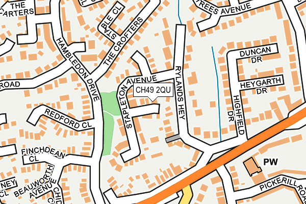 CH49 2QU map - OS OpenMap – Local (Ordnance Survey)