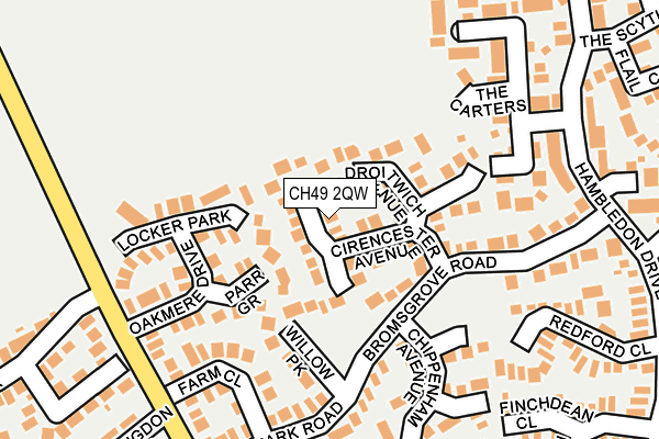 CH49 2QW map - OS OpenMap – Local (Ordnance Survey)