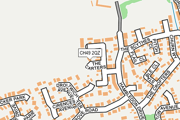 CH49 2QZ map - OS OpenMap – Local (Ordnance Survey)