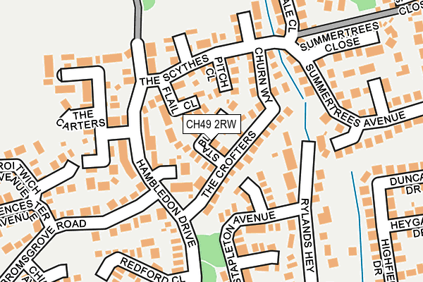 CH49 2RW map - OS OpenMap – Local (Ordnance Survey)