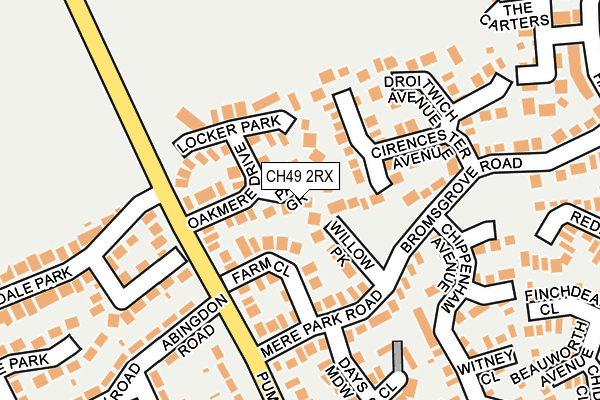 CH49 2RX map - OS OpenMap – Local (Ordnance Survey)