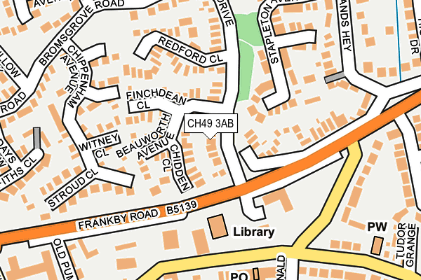 CH49 3AB map - OS OpenMap – Local (Ordnance Survey)