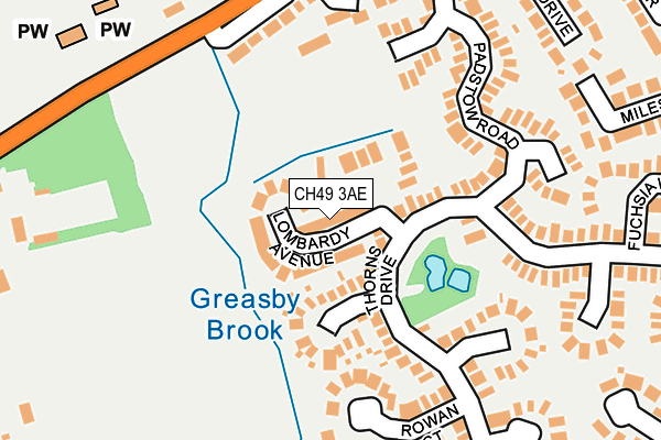 CH49 3AE map - OS OpenMap – Local (Ordnance Survey)