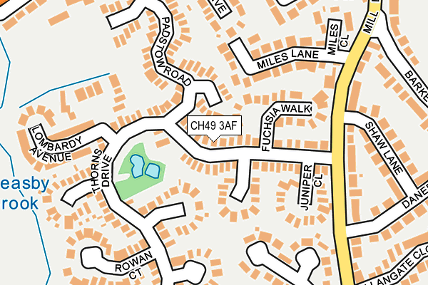 CH49 3AF map - OS OpenMap – Local (Ordnance Survey)