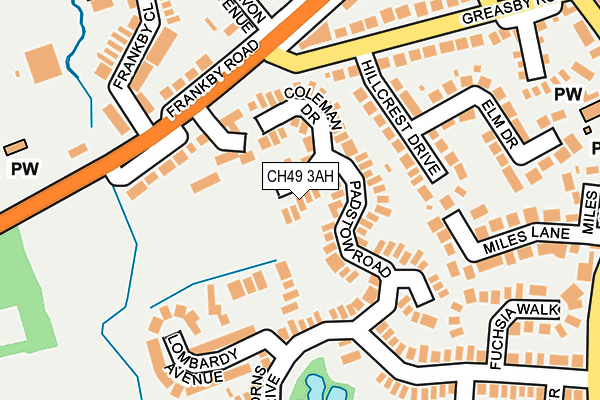 CH49 3AH map - OS OpenMap – Local (Ordnance Survey)