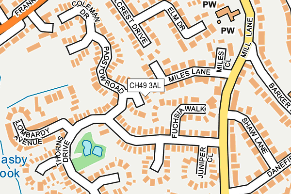 CH49 3AL map - OS OpenMap – Local (Ordnance Survey)