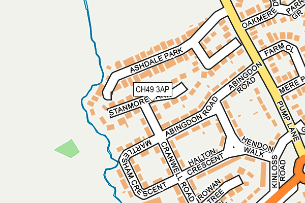 CH49 3AP map - OS OpenMap – Local (Ordnance Survey)