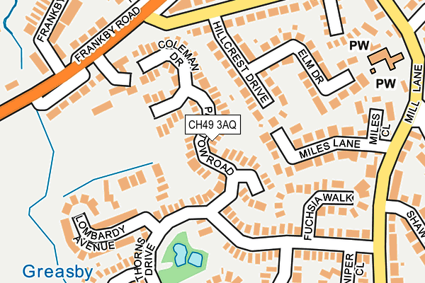 CH49 3AQ map - OS OpenMap – Local (Ordnance Survey)